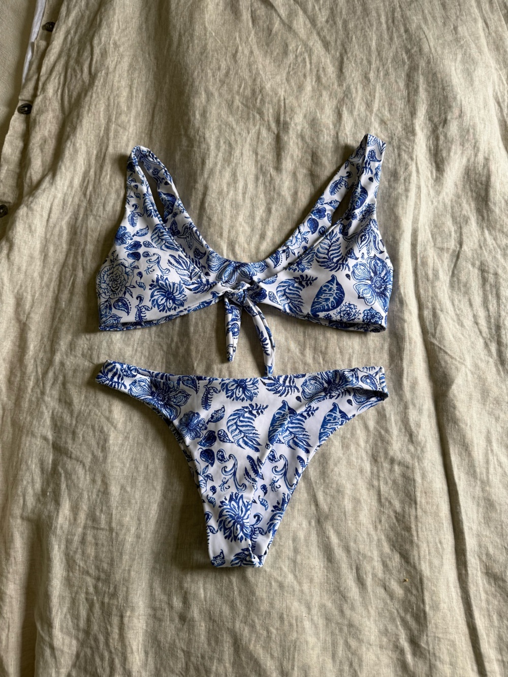 Blue Floral Bikini